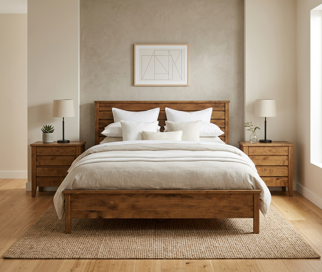 Aspen Bedroom Collection Set (1 King Bed w/ 2 Nightstands