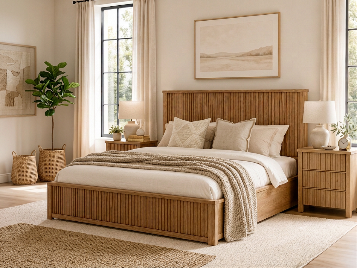 Willow Bedroom Collection Set (1 King Bed w/ 2 Nightstands
