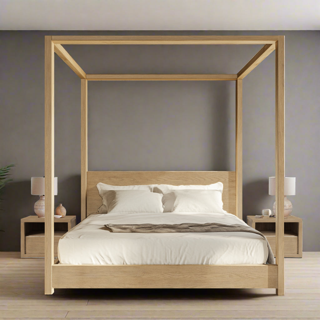 Pintura Solid Wood Canopy Bed