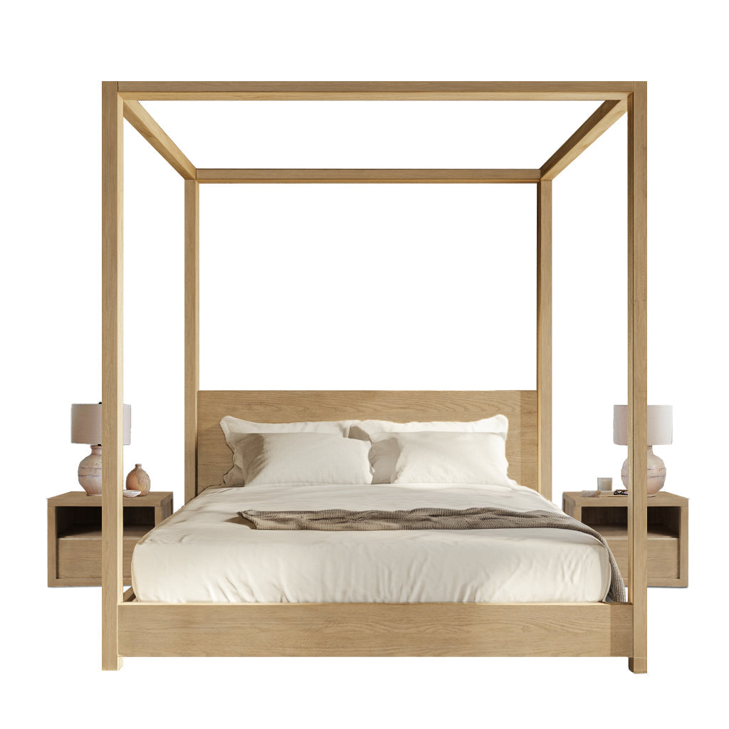 Pintura Solid Wood Canopy Bed