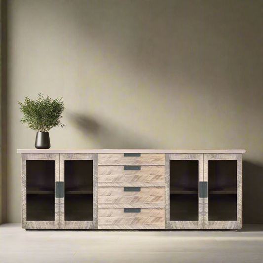 Arthur Philippe Sideboard with Drawers (Glass Doors)