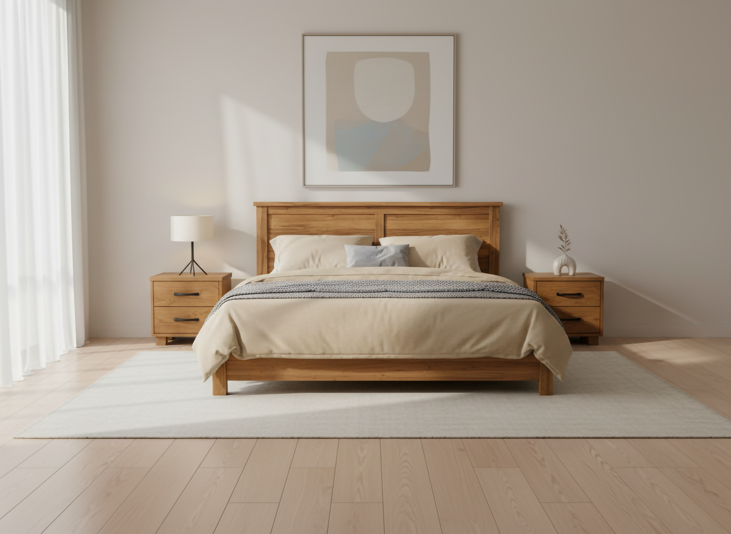 Aura Solid Wood Bed