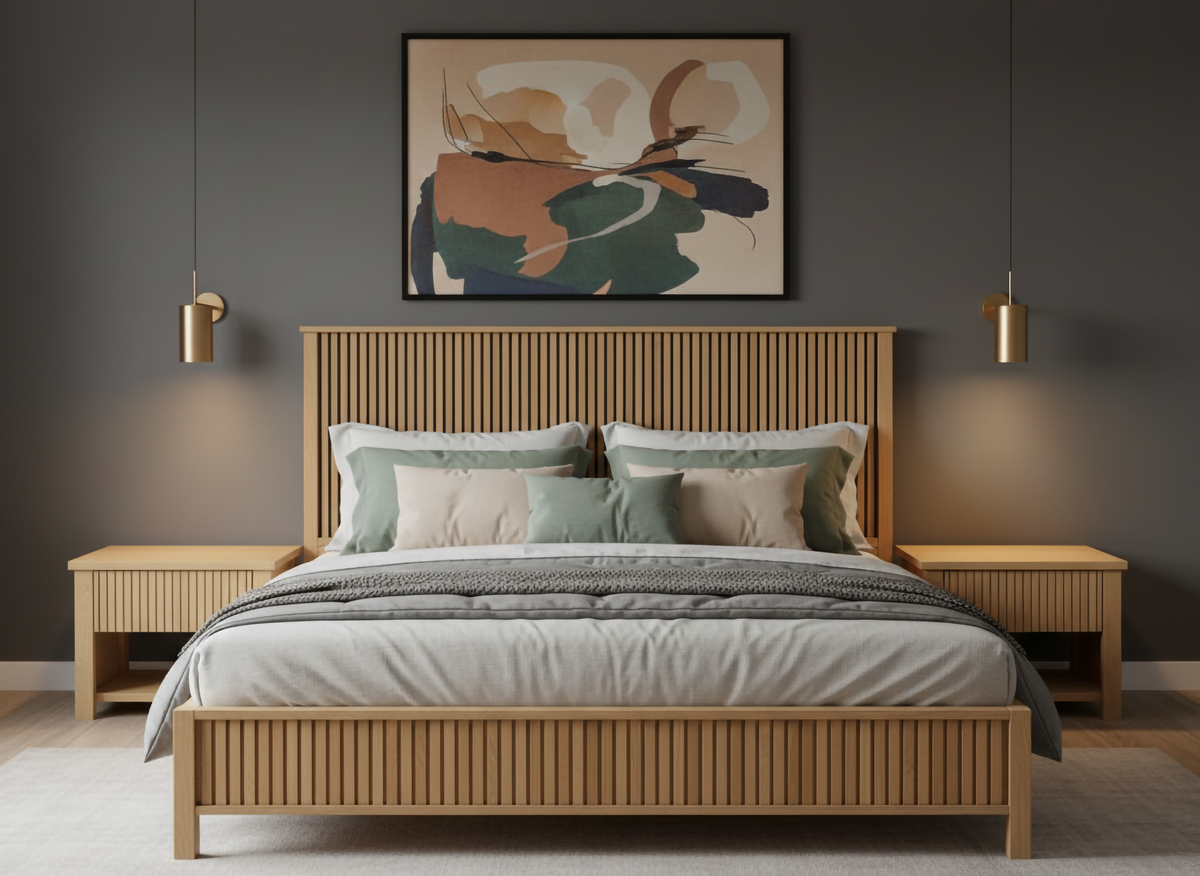 Bayview Bedroom Collection Set (1 King Bed w/ 2 Nightstands