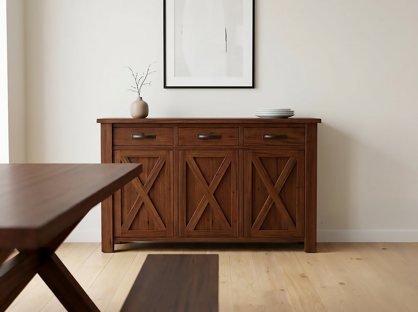 Caspian Solid Wood Sideboard