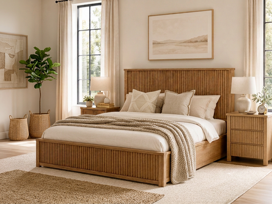 Willow Bedroom Collection Set (1 King Bed w/ 2 Nightstands