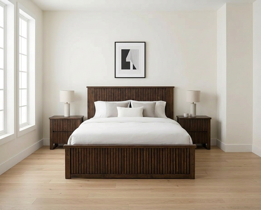 Sutton Bedroom Collection Set (1 King Bed w/ 2 Nightstands