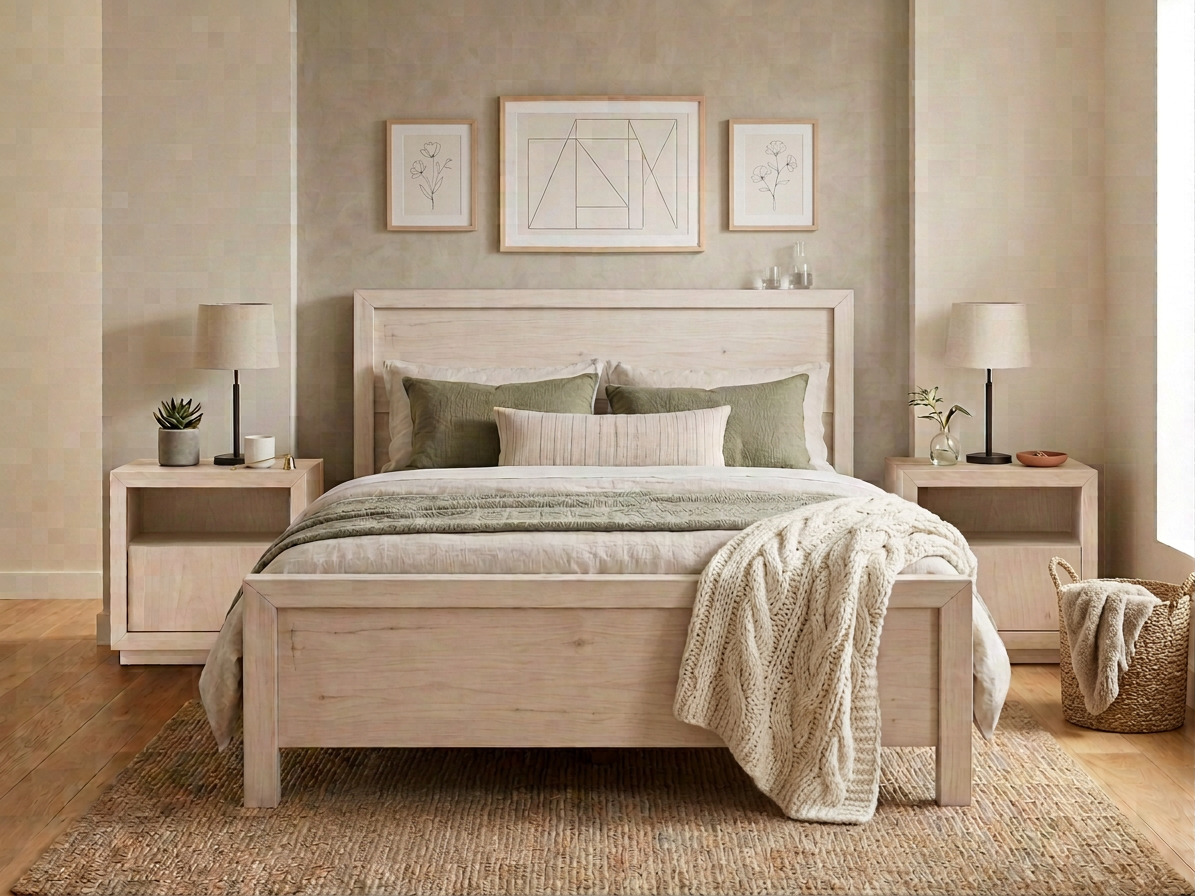 Root Bedroom Collection Set (1 King Bed w/ 2 Nightstands