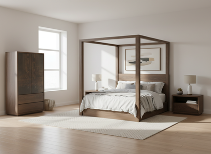 Hudson Solid Wood Canopy Bed