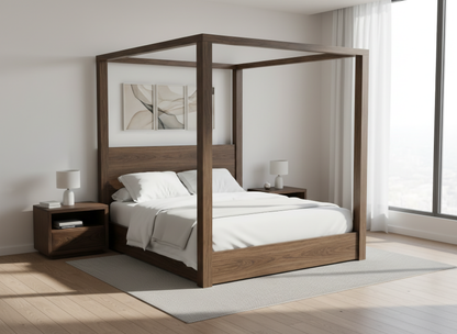 Hudson Solid Wood Canopy Bed