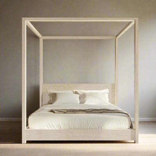 Pintura Solid Wood Canopy Bed