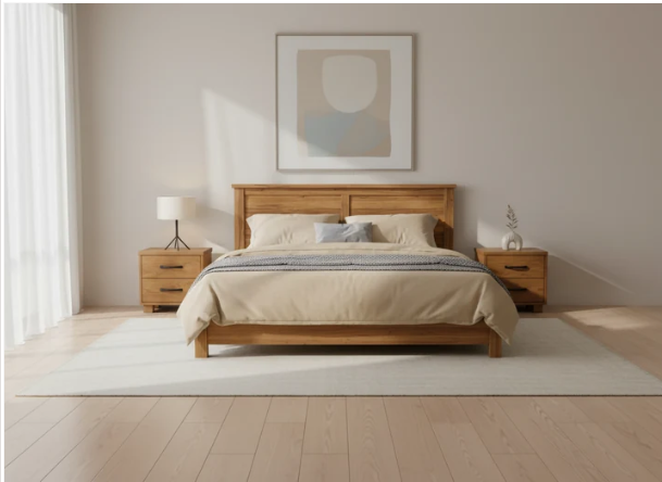 Aura Bedroom Collection Set (1 King Bed w/ 2 Nightstands